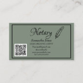 Carte De Visite Agent de signature de prêt notaire QR Code Sage Gr (Devant)
