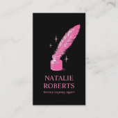 Carte De Visite Agent de signature de prêt notaire Quill moderne r (Devant)