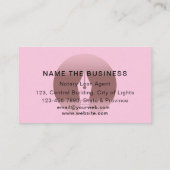 Carte De Visite Agent de signature de prêt notaire Rose Gold Dripp (Dos)