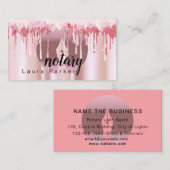 Carte De Visite Agent de signature de prêt notaire Rose Gold Drivi (Devant / Derrière)