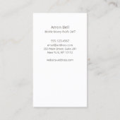 Carte De Visite Agent de signature de prêt notaire Rose Gold Quill (Dos)