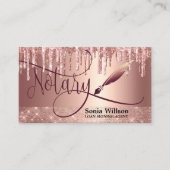Carte De Visite Agent de signature de prêt notaire Rose moderne Pa (Devant)