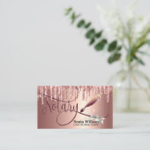 Carte De Visite Agent de signature de prêt notaire Rose moderne Pa (Debout devant)