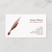 Carte De Visite Agent de signature de prêt notaire Rose moderne Pa (Dos)