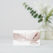 Carte De Visite Agent de signature de prêt notaire Rose moderne Pa (Debout devant)