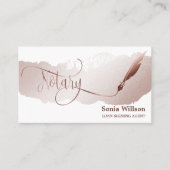 Carte De Visite Agent de signature de prêt notaire Rose moderne Pa (Devant)