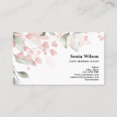 Carte De Visite Agent de signature de prêt notaire Rose moderne Pa (Dos)