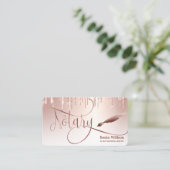 Carte De Visite Agent de signature de prêt notaire Rose moderne Pa (Debout devant)