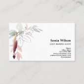 Carte De Visite Agent de signature de prêt notaire Rose moderne Pa (Dos)