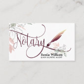 Carte De Visite Agent de signature de prêt notaire Rose moderne Pa (Devant)