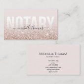 Carte De Visite Agent de signature de prêt notaire Rose Parties sc (Devant / Derrière)