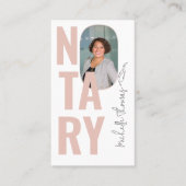 Carte De Visite Agent de signature de prêt notaire rose vierge pho (Devant)