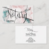 Carte De Visite Agent de signature de prêt notaire Script abstrait (Devant / Derrière)