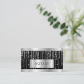 Carte De Visite Agent de signature de prêt notaire Silver (Debout devant)