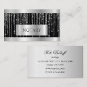 Carte De Visite Agent de signature de prêt notaire Silver (Devant / Derrière)
