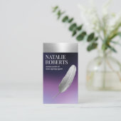 Carte De Visite Agent de signature de prêt notaire Silver Quill Pu (Debout devant)