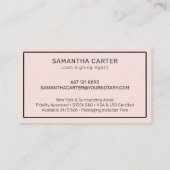 Carte De Visite Agent de signature de prêt notaire simple et vif (Dos)