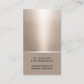 Carte De Visite Agent de signature de prêt notaire Stylo Quill Or (Dos)