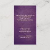 Carte De Visite Agent de signature de prêt notaire Stylo Quill Pur (Dos)