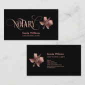 Carte De Visite Agent de signature de prêt notaire Texas Modern Bl (Devant / Derrière)