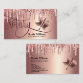 Carte De Visite Agent de signature de prêt notaire Texas Modern Ro (Devant / Derrière)