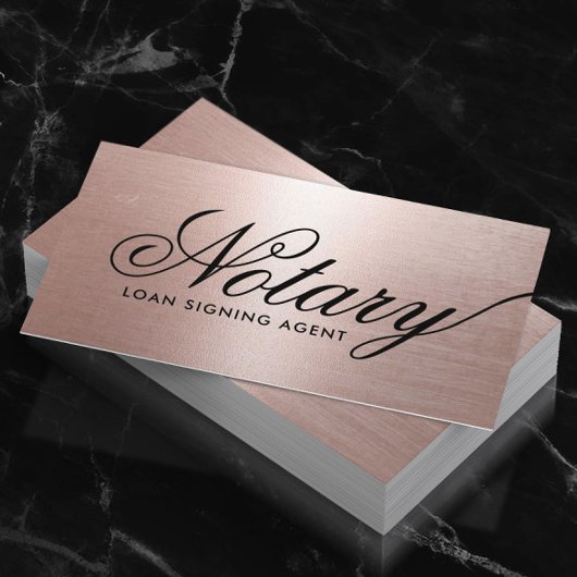Carte De Visite Agent de signature de prêt notaire Typographie Ros