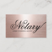 Carte De Visite Agent de signature de prêt notaire Typographie Ros (Devant)