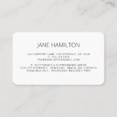 Carte De Visite Agent de signature de prêt notarial (Dos)