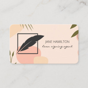 Carte De Visite Agent de signature de prêt notarial Boho