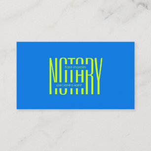 Carte De Visite Agent de signature de prêt notarial Élégant Bleu &