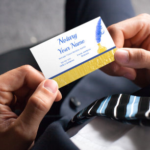 Carte De Visite Agent de signature de prêt notarial élégant Bordur