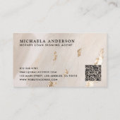 Carte De Visite Agent de signature de prêt notarial élégant Code Q (Dos)