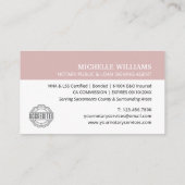 Carte De Visite Agent de signature de prêt notarial Script Logo Ro (Dos)