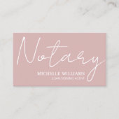 Carte De Visite Agent de signature de prêt notarial Script Logo Ro (Devant)