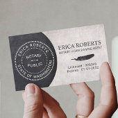 Carte De Visite Agent de signature de prêt par timbre notaire prof