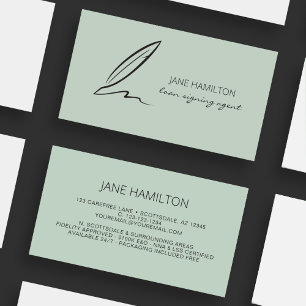 Carte De Visite Agent de signature de prêt professionnel notaire