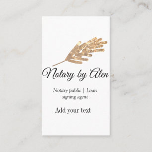 Carte De Visite Agent de signature de prêt public notaire ajouter 