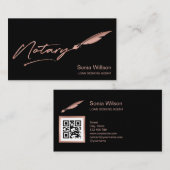 Carte De Visite Agent de signature de prêt public notaire Code QR  (Devant / Derrière)