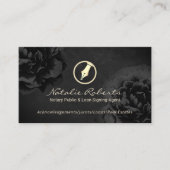 Carte De Visite Agent de signature de prêt public notaire Floral n (Devant)