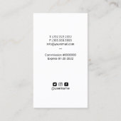 Carte De Visite Agent de signature de prêt public notaire Logo Flo (Dos)