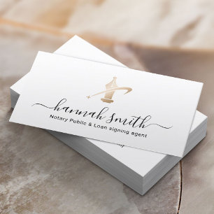 Carte De Visite Agent de signature de prêt public notaire Moderne 