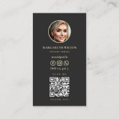 Carte De Visite Agent de signature de prêt public notaire Monogram (Dos)