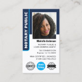 Carte De Visite Agent de signature de prêt public notaire Numéro d (Devant)