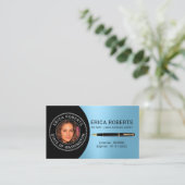 Carte De Visite Agent de signature de prêt public notaire Photo bl (Debout devant)