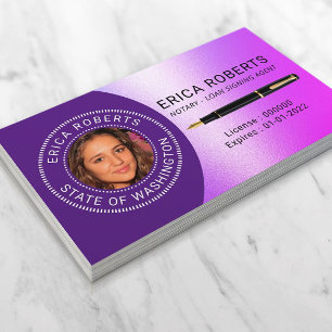 Carte De Visite Agent de signature de prêt public notaire Photo vi
