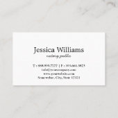 Carte De Visite Agent de signature de prêt public notaire Script P (Dos)