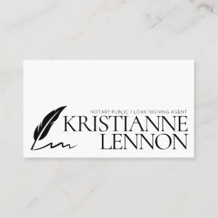 Carte De Visite Agent De Signature De Prêt/Public Notaire Simple M