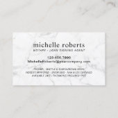 Carte De Visite Agent de signature du notaire Agate de marbre mode (Dos)