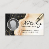 Carte De Visite Agent de signature du notaire Agate de marbre mode (Devant)
