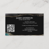 Carte De Visite Agent de signature du notaire Agate Parties scinti (Dos)